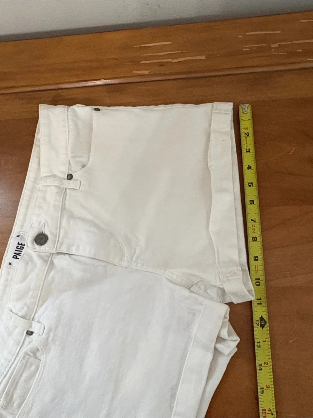 PAIGE White Women's Cuffed Denim Shorts Size 31